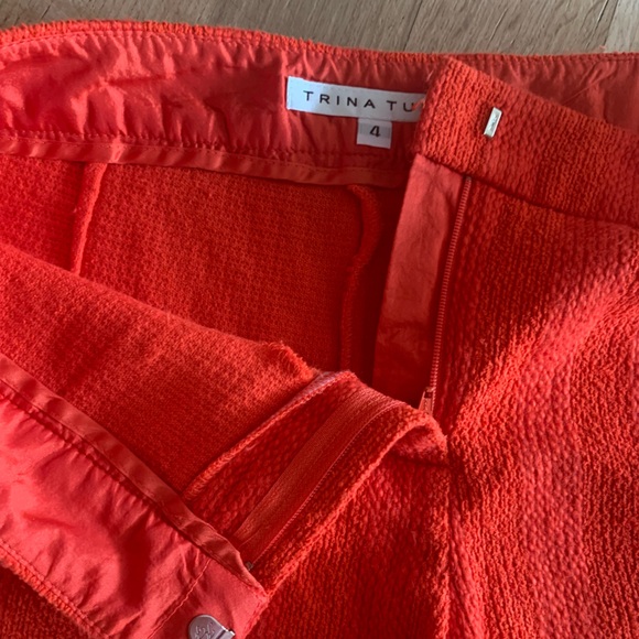 Trina Turk Orange Tweed Fringe Corbin Shorts w/pockets size 4 (great condition) - Picture 2 of 8
